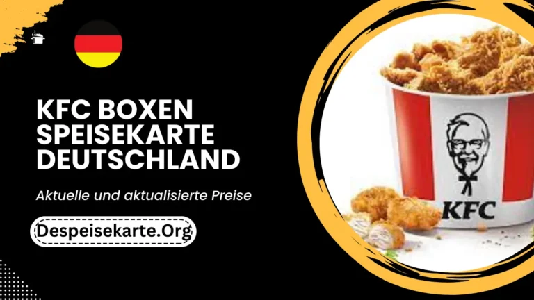 KFC Boxen Menü Deutschland Aktualisierte Preise 2024