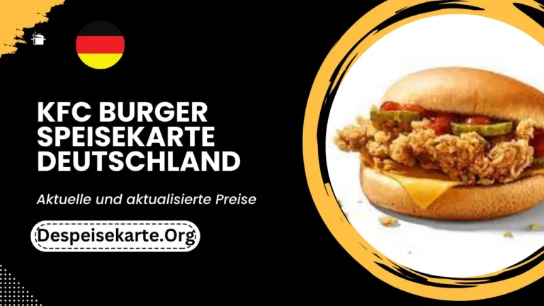 KFC Burger Menü Deutschland Aktualisierte Preise 2024