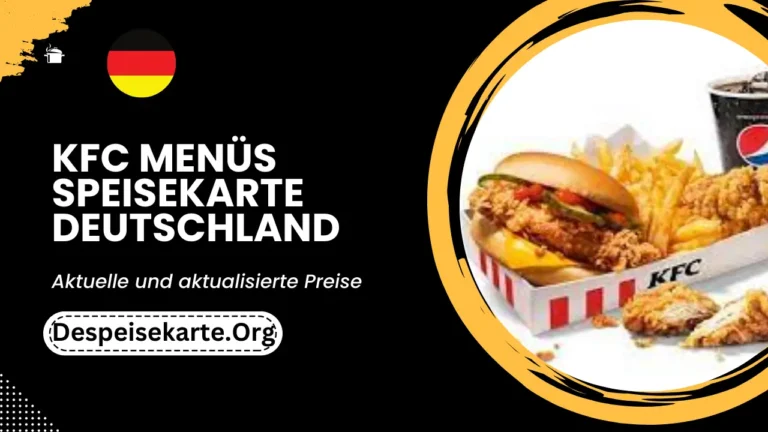 KFC Menüs Menü Deutschland Aktualisierte Preise 2024