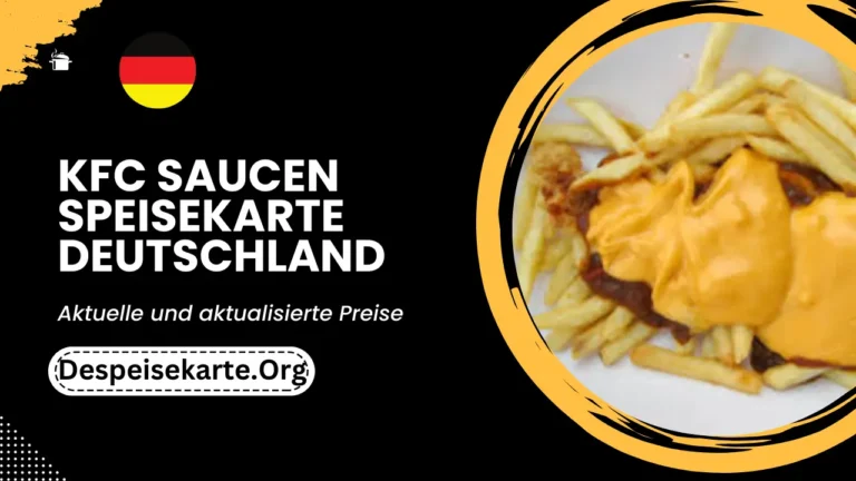 KFC Saucen Menü Deutschland Aktualisierte Preise 2024