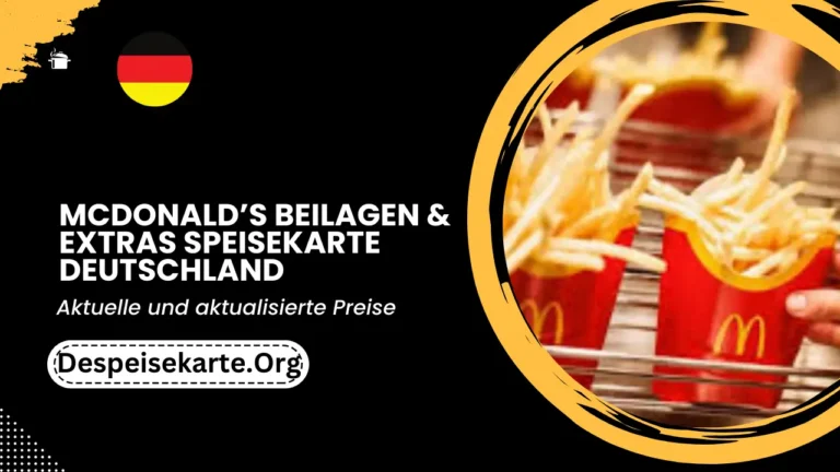 McDonald’s Beilagen & Extras Menü Deutschland Aktualisierte Preise 2024