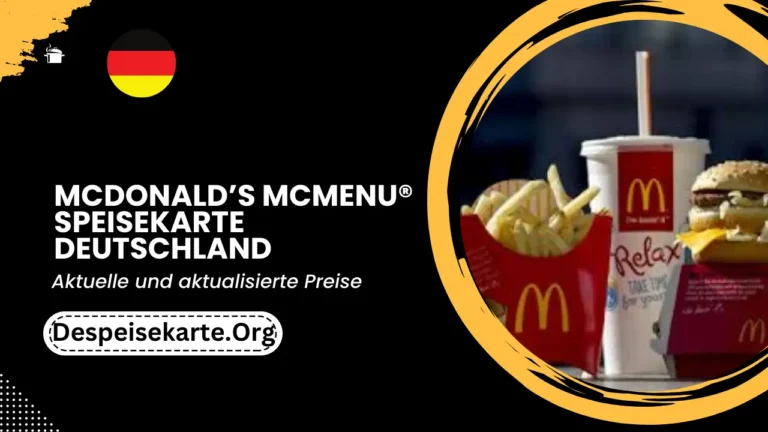 McDonald’s Mcmenu® Menü Deutschland Aktualisierte Preise 2024