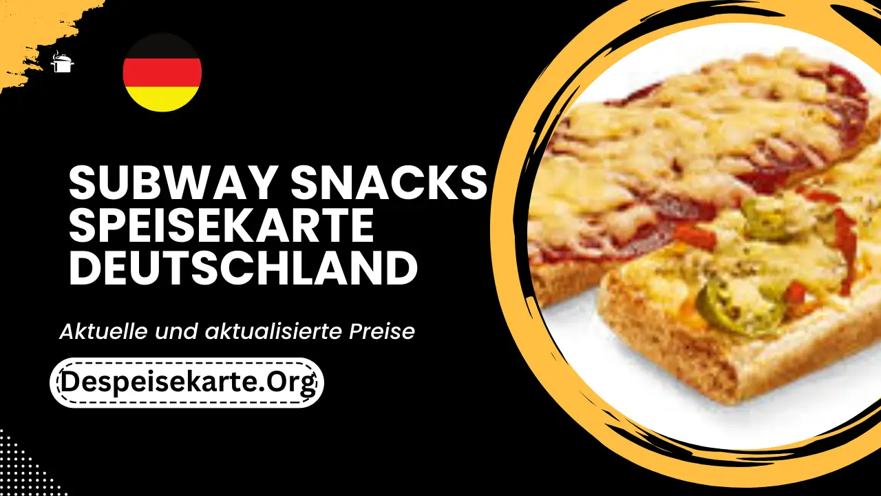 Subway Snacks Speisekarte