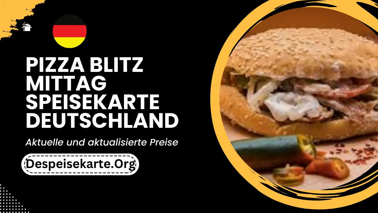 Pizza Blitz Mittag Speisekarte