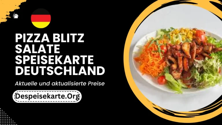 Pizza Blitz Salate Speisekarte Deutschland Aktualisierte Preise 2024