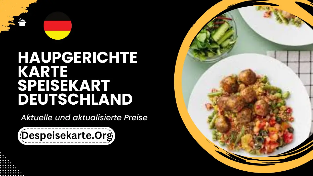 Haupgerichte Karte Speisekart