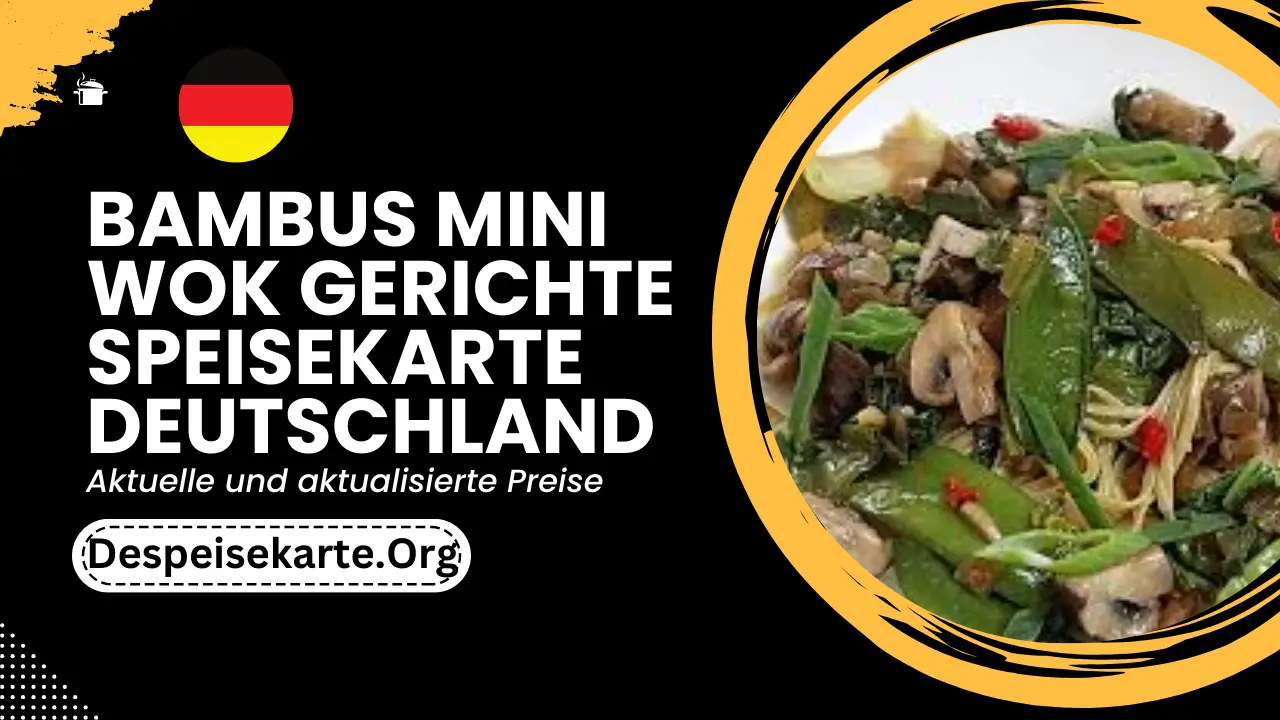 Bambus Mini Wok Gerichte Speisekarte